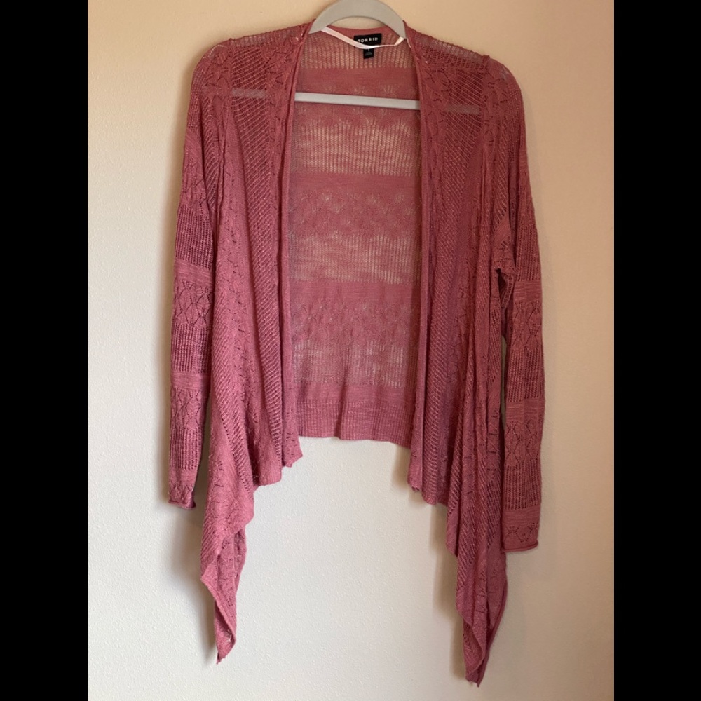Torrid lightweight drape front sweater #8